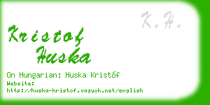 kristof huska business card