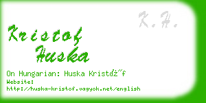 kristof huska business card